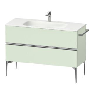 Duravit Meuble sous-lavabo au sol Sivida 121x59,2x47,7 cm, 2 tiroirs, vert ma, Gr. chr