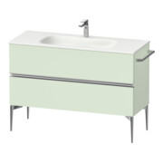 Duravit Meuble sous-lavabo au sol Sivida 121x59,2x47,7 cm, 2 tiroirs, vert ma, Gr. chr