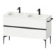 Duravit Meuble sous-lavabo au sol Sivida 128x59,2x47,7 cm, 2 tiroirs, blanc mat, taille S-1