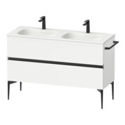 Duravit Meuble sous-lavabo au sol Sivida 128x59,2x47,7 cm, 2 tiroirs, blanc mat, taille S