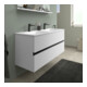Duravit Meuble sous-lavabo au sol Sivida 128x59,2x47,7 cm, 2 tiroirs, blanc mat, taille S