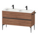 Duravit Meuble sous-lavabo au sol Sivida 128x59,2x47,7 cm, 2 tiroirs, N Nat, gris foncé-1