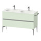 Duravit Meuble sous-lavabo au sol Sivida 128x59,2x47,7 cm, 2 tiroirs, vert ma, Gr. chr-1