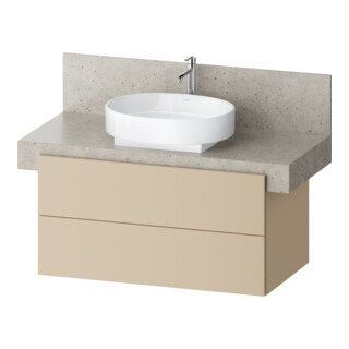 Duravit Meuble sous lavabo Balcoon 100x57x52,2 cm, s. beige struct., 2 tiroirs