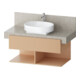 Duravit Meuble sous-lavabo Balcoon 100x57x52,2 cm, Ter str, 1 porte, 2 tiroirs ouverts-1