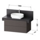 Duravit Meuble sous-lavabo Balcoon 100x57x52,2 cm, Terra struct., 2 tiroirs-4