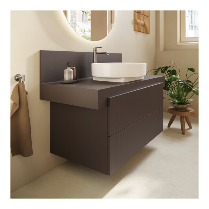 Duravit Meuble sous-lavabo Balcoon 100x57x53,4 cm, brun structuré, 2 tiroirs