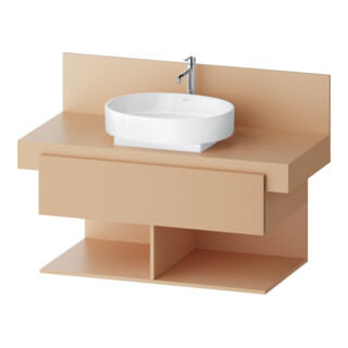 Duravit Meuble sous lavabo Balcoon 100x57x53,4 cm, Ter str, 1 porte, 2 tiroirs ouverts