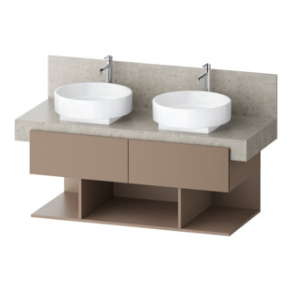 Duravit Meuble sous-lavabo Balcoon 120x57x52,2 cm, à gauche, 2 tiroirs, 3 compartiments ouverts