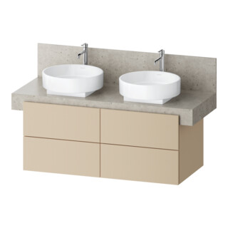 Duravit Meuble sous-lavabo Balcoon 120x57x52,2 cm, beige structuré, 4 tiroirs