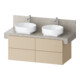 Duravit Meuble sous-lavabo Balcoon 120x57x52,2 cm, beige structuré, 4 tiroirs-1