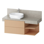 Duravit Meuble sous-lavabo Balcoon 120x57x52,2 cm, Ter str, 2 tiroirs, évier gauche