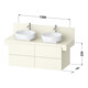 Duravit Meuble sous-lavabo Balcoon 120x57x53,4 cm, brun structuré, 4 tiroirs