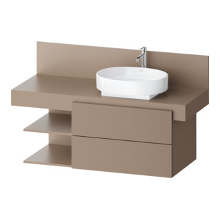 Duravit Meuble sous lavabo Balcoon 120x57x53,4 cm, gauche, 2 tiroirs, lavabo droit