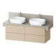 Duravit Meuble sous lavabo Balcoon 140x57x52,2 cm, beige structuré, 4 tiroirs-1
