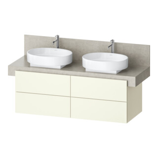 Duravit Meuble sous lavabo Balcoon 140x57x52,2 cm, ivoire structuré, 4 tiroirs