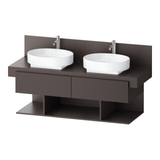 Duravit Meuble sous-lavabo Balcoon 140x57x53,4 cm, couleur chêne, 2 tiroirs, 3 ouvertures