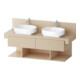 Duravit Meuble sous lavabo Balcoon 140x57x53,4 cm, s.b str, 2 SBK, 3 tiroirs ouverts-1