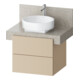 Duravit Meuble sous lavabo Balcoon 60x57x52,2 cm, beige structuré, 2 tiroirs-1