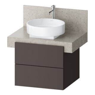 Duravit Meuble sous-lavabo Balcoon 60x57x52,2 cm, brun structuré, 2 tiroirs