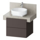 Duravit Meuble sous-lavabo Balcoon 60x57x52,2 cm, brun structuré, 2 tiroirs-1