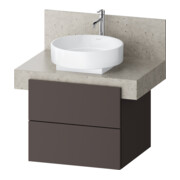 Duravit Meuble sous-lavabo Balcoon 60x57x52,2 cm, brun structuré, 2 tiroirs