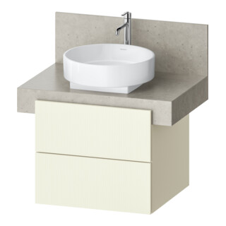 Duravit Meuble sous-lavabo Balcoon 60x57x52,2 cm, ivoire struct., 2 tiroirs