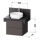 Duravit Meuble sous-lavabo Balcoon 60x57x52,2 cm, structure bois, 2 tiroirs