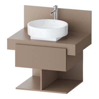 Duravit Meuble sous-lavabo Balcoon 60x57x53,4 cm, à gauche, 1 porte, 2 tiroirs ouverts