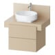 Duravit Meuble sous lavabo Balcoon 60x57x53,4 cm, beige structuré, 2 tiroirs-1