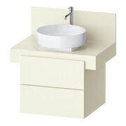 Duravit Meuble sous-lavabo Balcoon 60x57x53,4 cm, ivoire structuré, 2 tiroirs-1