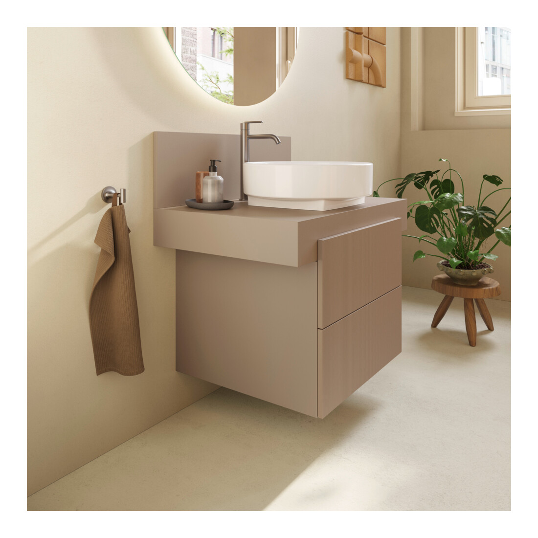 Duravit Meuble sous-lavabo Balcoon 60x57x53,4 cm, structure chêne, 2 tiroirs