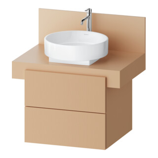 Duravit Meuble sous lavabo Balcoon 60x57x53,4 cm, Terra structuré, 2 tiroirs
