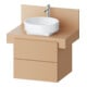 Duravit Meuble sous lavabo Balcoon 60x57x53,4 cm, Terra structuré, 2 tiroirs-1