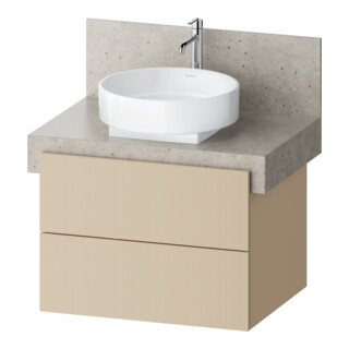 Duravit Meuble sous-lavabo Balcoon 70x57x52,2 cm, beige structuré, 2 tiroirs
