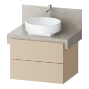 Duravit Meuble sous-lavabo Balcoon 70x57x52,2 cm, beige structuré, 2 tiroirs