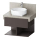 Duravit Meuble sous-lavabo Balcoon 70x57x52,2 cm, couleur chêne clair, 2 tiroirs, 2 niches ouvertes-1
