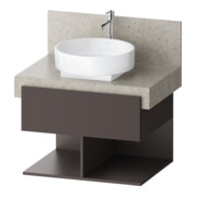 Duravit Meuble sous-lavabo Balcoon 70x57x52,2 cm, couleur chêne clair, 2 tiroirs, 2 niches ouvertes-1
