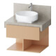 Duravit Meuble sous lavabo Balcoon 70x57x52,2 cm, Ter str, 2 tiroirs, 2 portes ouvertes-1