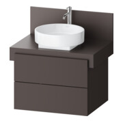 Duravit Meuble sous lavabo Balcoon 70x57x53,4 cm, brun structuré, 2 tiroirs-1