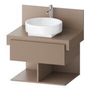Duravit Meuble sous-lavabo Balcoon 70x57x53,4 cm, gauche, 2 tiroirs, 2 compartiments ouverts