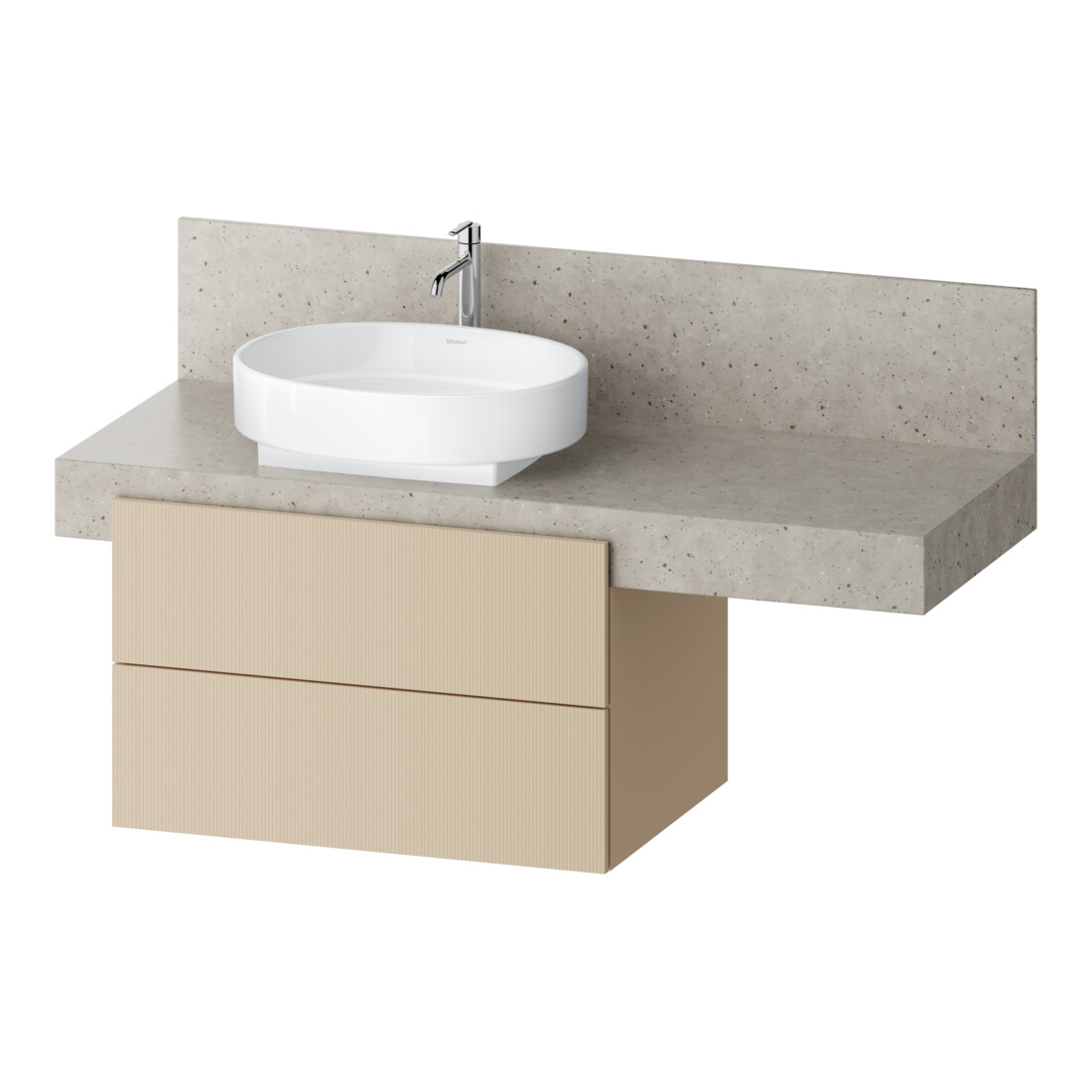 Duravit Meuble sous lavabo Balcoon 80x57x52,2 cm, beige struct., 2 tiroirs
