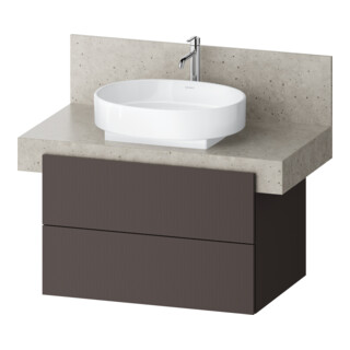Duravit Meuble sous lavabo Balcoon 80x57x52,2 cm, brun struct., 2 tiroirs