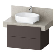 Duravit Meuble sous lavabo Balcoon 80x57x52,2 cm, brun struct., 2 tiroirs