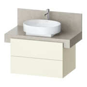 Duravit Meuble sous lavabo Balcoon 80x57x52,2 cm, ivoire structuré, 2 tiroirs