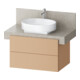 Duravit Meuble sous lavabo Balcoon 80x57x52,2 cm, Terre structuré, 2 tiroirs-1