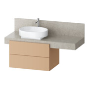 Duravit Meuble sous lavabo Balcoon 80x57x52,2 cm, Terre structuré, 2 tiroirs-2