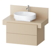 Duravit Meuble sous-lavabo Balcoon 80x57x53,4 cm, beige structuré, 2 tiroirs