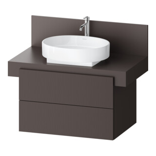 Duravit Meuble sous lavabo Balcoon 80x57x53,4 cm, brun structuré, 2 tiroirs