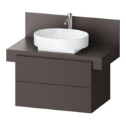 Duravit Meuble sous lavabo Balcoon 80x57x53,4 cm, brun structuré, 2 tiroirs